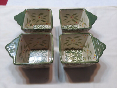 Temp-tations Old Worlde Green 10 oz. Ramekins Lot of 4 Temptations