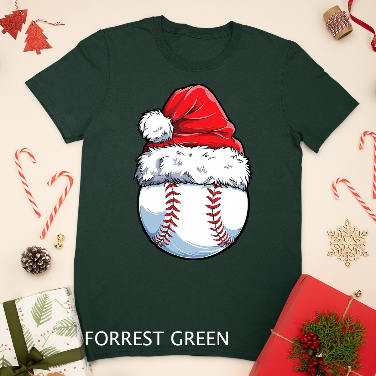Christmas Baseball Ball Santa T Shirt Boys Men Sport Xmas Christmas Baseball Ball Santa T Shirt Boys Men Sport Xmas
