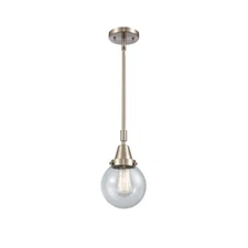 Innovations Beacon 1 Light 6" Mini Pendant, BSN/Seeded - 447-1S-SN-G204-6
