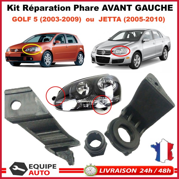 StüTzclips Reparatur Scheinwerfer Vorne Links FüR VW Golf 5 Jetta 3 - 1K0998225-image