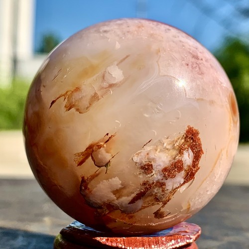 172G Natural Silk agate ball Quartz Crystal Sphere Ball reiki Healing - Picture 12 of 22