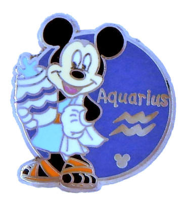 Mickey Mouse Zodiac Sign Astrology Aquarius Individual Disney Trading Pin ~ New