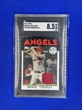 2021 Topps - 1986 Topps Baseball Relics #86R-MT Mike Trout (MEM)