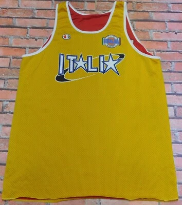 ITALIE DOUBLE FACE BASKET MAGLIA SHIRT MAILLOT CANOTTA Tg. XXL - Photo 1/3