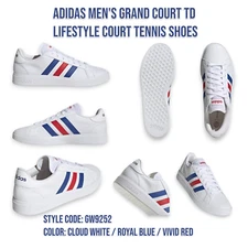 Adidas Grand Court TD Lifestyle Court Tennis Shoe Sneakers GW9252 Mens  11.5 _A1