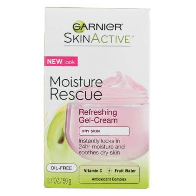 2 Pack Garnier SkinActive Moisture Rescue Dry Skin, Gel-Cream, 1.7 oz