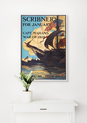 Carlton T Chapman: Scribner s für Januar. Kunst Giclée Museum Luxus Geschenk Druck