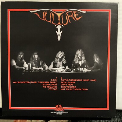 Vulture - Fatal Games LP 2022 Metal Warrior Records MWR-029 EX/EX