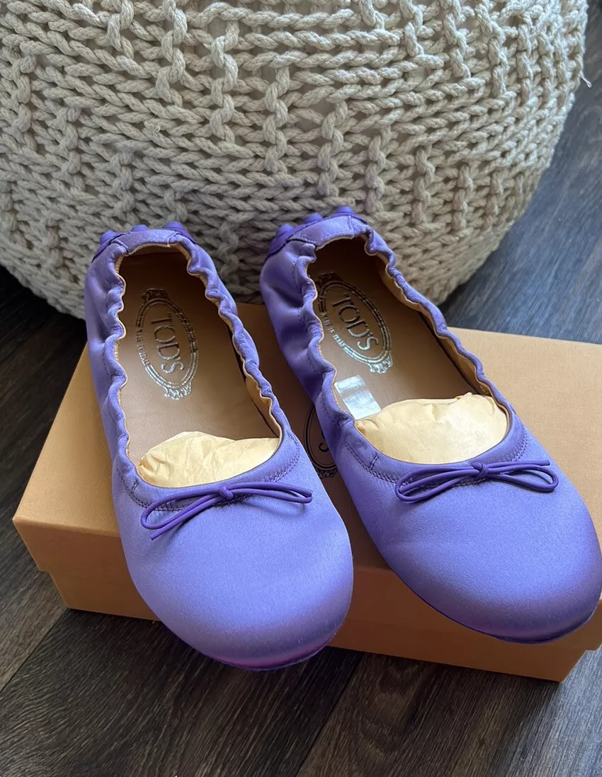 Tod s Bubble satin ballerina shoes