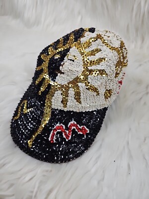 Vintage All Sequin 80/90s Funky Sun/Moon Sequin Sparkle Hat Cap Women Men Unisex Vintage All Sequin 80/90s Funky Sun/Moon Sequin Sparkle Hat  main image 2