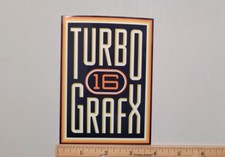 Turbografx 16 logo- high quality vinyl sticker 5" x 4"