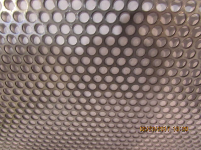 3/16" HOLES--18 GAUGE-304 STAINLESS STEEL PERFORATED SHEET 12.5" X 26. 3/16 304 Stainless Steel Sheet