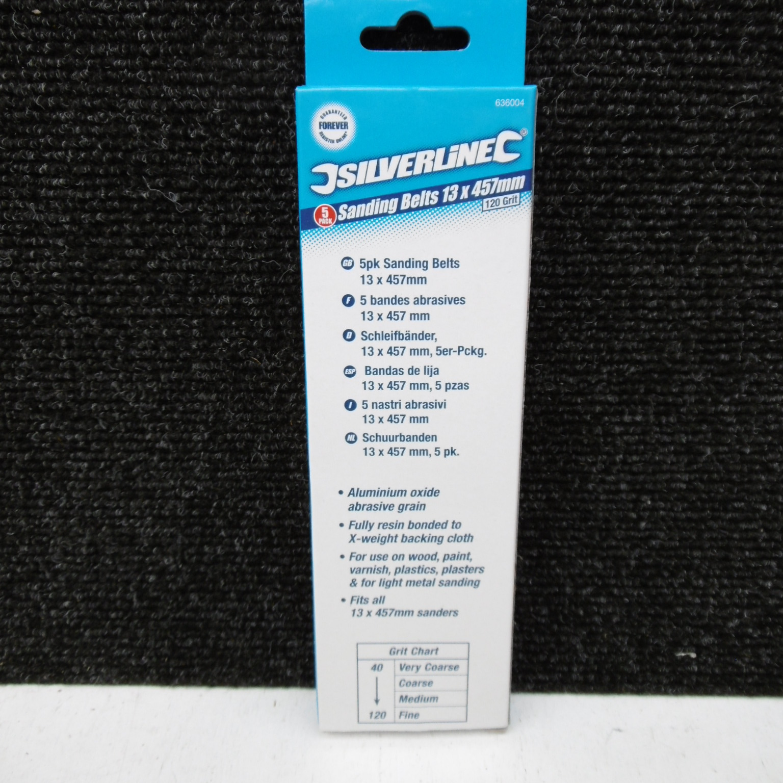Silverline Sanding Belts 13 X 457Mm 5Pk 120 Grit - X Sanding Belts 13 457Mm Grit 120 636004 5Pk Power - Image 2