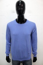 Fay men's sweater size 50 blue cotton sweater winter jersey