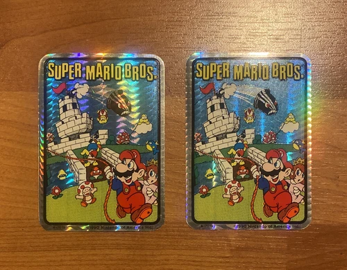 Rare 1990 VINTAGE NINTENDO SUPER MARIO BROS VIDEO GAME PRISM VENDING STICKER NES