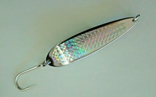 6 Pieces 5oz Crocodile Spoons SILVER/CHROME Fishing Lures - with 7/0 Siwash Hook