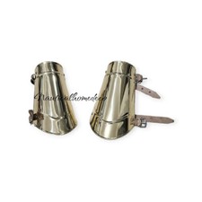 Medieval Knight Roman Full Brass Arm Guard Pair Cosplay Arm Protection Bracers