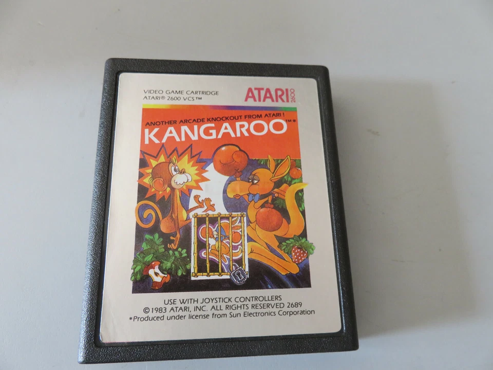 Vintage Spiel Cartridge KANGAROO Für ATARI 2600 VCS Sun Corporation 1983