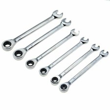 6mm-14mm Ratcheting Wrench Combination Spanner Tool Set Metric Flexible Head Kit
