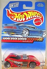 1999 Hot Wheels #960 Game Over Series 4/4 TWIN MILL ll Red w/Chrome Lace Spoke