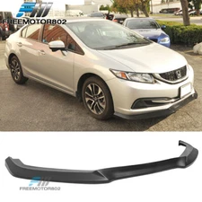 For 13-15 Civic USDM GT Style Front Bumper Lip Unpainted - PU (Poly Urethane)