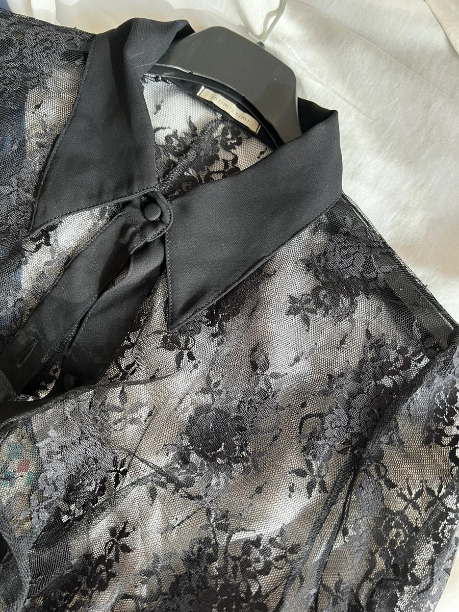 Camicia seta store nera donna