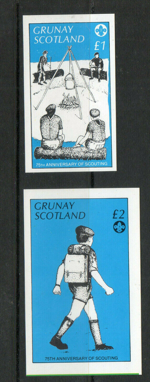 GRUNAY Safety and trust 1982 SCOUTING SET OF MNH Now on sale UM HIGH TWO VALUES