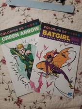 DC Comics: BATGIRL GREEN ARROW adult COLORING BOOK 8" X 10" Intricate Prints