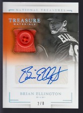 2016 National Treasures Auto Button Patch Combo Relic RPA Brian Ellington RC 2/8