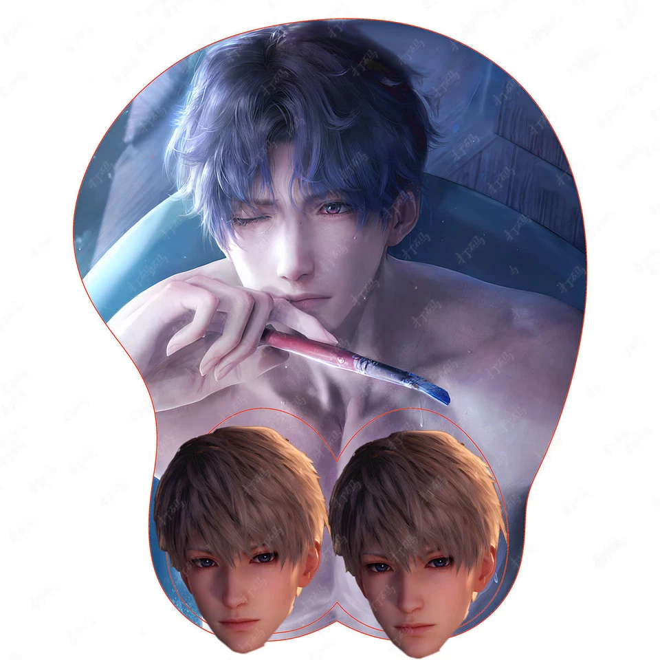 Alfombrilla de ratón de anime Love and Deepspace antideslizante 3D estéreo brazaletes dibujos animados juegos con disfraces... Foto 3 de 4