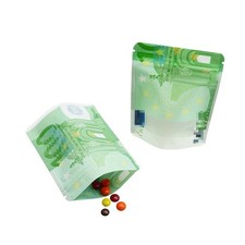 3.5g Smell Proof Zip Seal Stand Up Mylar Bags Resealable Food Storage 100Pcs