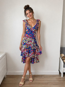 knee length dresses for ladies Midi Dress with Embellished Bodice main image 0