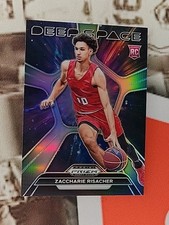 2024 Prizm Draft Picks Deep Space Zaccharie Risacher Silver RC #12 - Hawks
