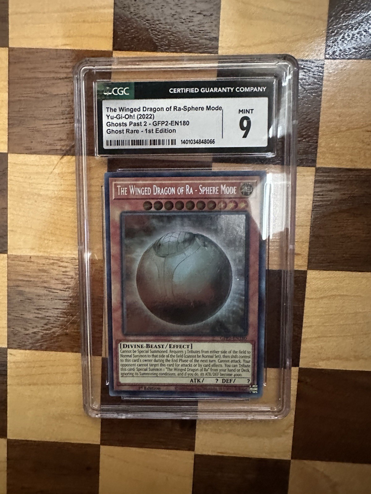 Konami Yu-Gi-Oh! Winged Dragon of Ra Sphere Mode GFP2-EN180 Ghost CGC 9 view 1