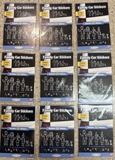 New Wmi Designs Family Car Stickers 18 Count Compact Kit X 9 New Wmi Designs Family Car Stickers 18 Count Compact Kit X 9