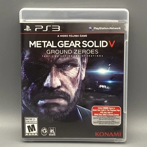Metal Gear Solid V Ground Zeroes PS3 Complete CIB Hideo Kojima Konami Action