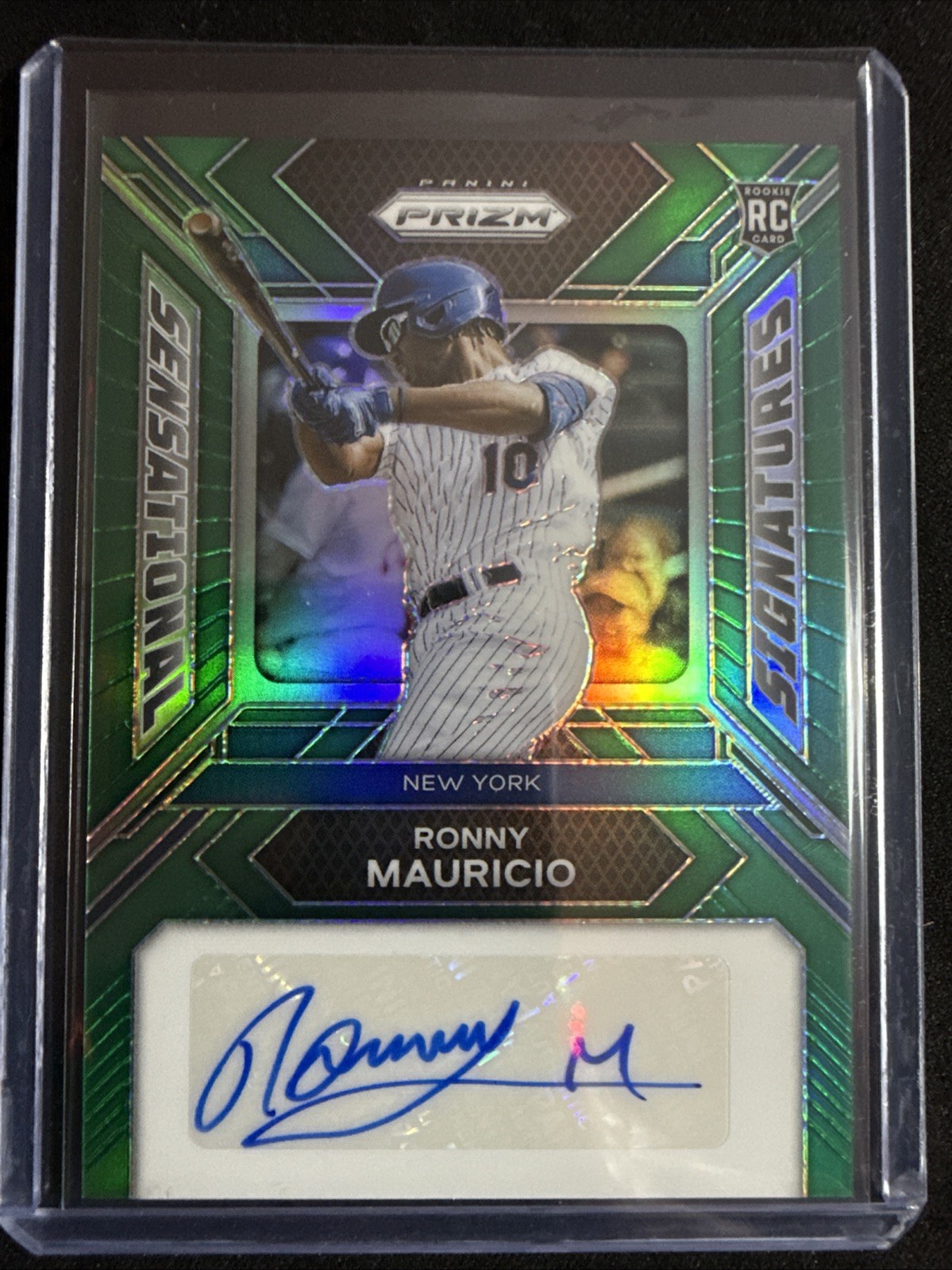 2024 Panini Prizm - Sensational Signatures Ronny Mauricio #SS-RM Green Prizm RC 