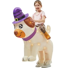 Child Inflatable Costume with LED Light Blow up Halloween Animal Dress Jumpsu...
