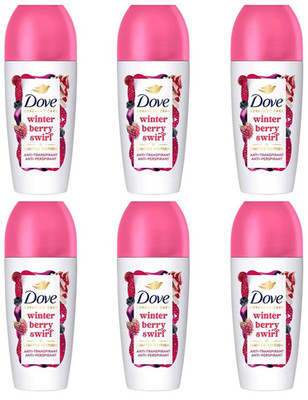 6x Dove Advanced Care Winter Berry Swirl Deo Roll-On 50ml  (6er Pack)