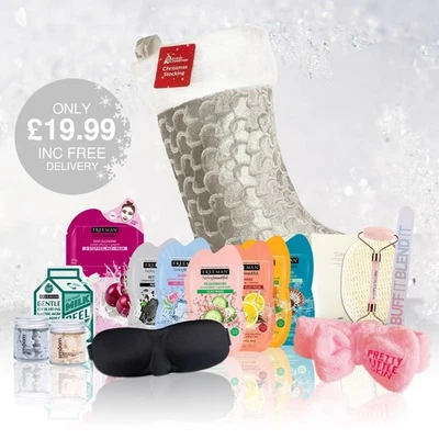 SMOOM, FREEMANS, & MORE Ladies Womens Deluxe Pre Filled Xmas Stocking Cosmetic Beauty Skincare Gift Set