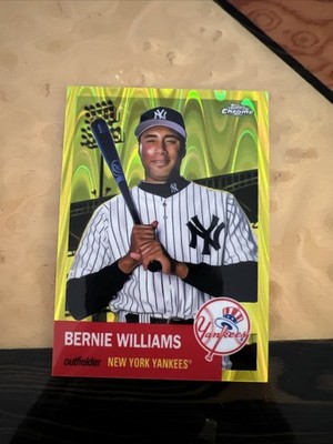 2022 Topps Chrome  SP /250 - Bernie Williams #336 Yellow RayWave Refractor