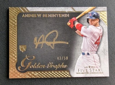 2017 Topps Five Star Andrew Benintendi GG-ABE Golden Graphs Rookie Autograph /50