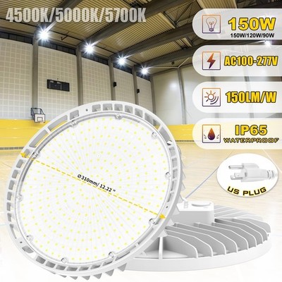 UFO LED High Bay Light Warehouse Shop Lights Fixture 150W 4500K/5000K/5700K IP65
