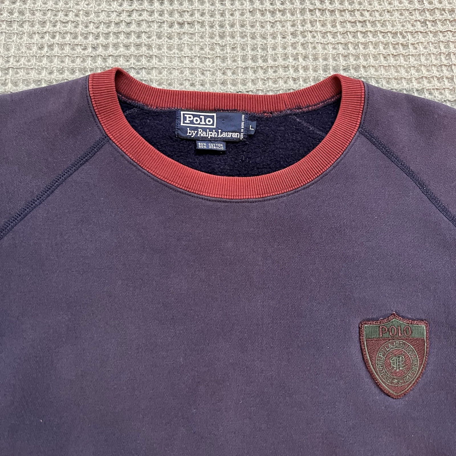 Vintage Polo Ralph Lauren Shield Crest Sweatshirt L thumbnail 2