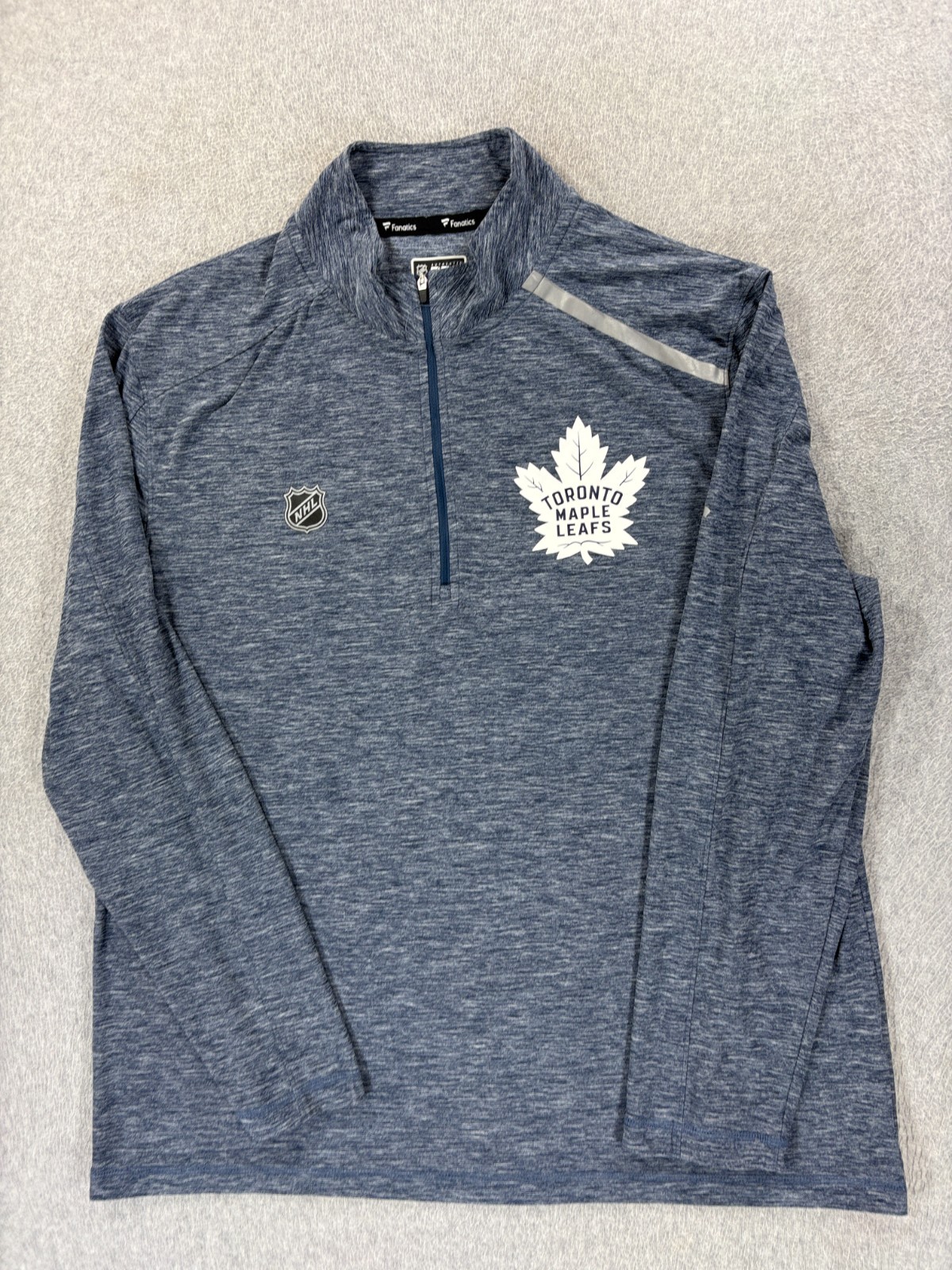 Toronto Maple Leafs Fanatics NHL 1/4 Hockey Pullover (Men's XL) Blue
