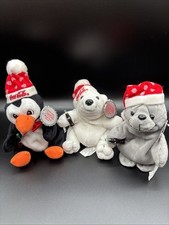 Vintage Coca Cola Bean Bag Beanies Plush Animals 1997 With Tags