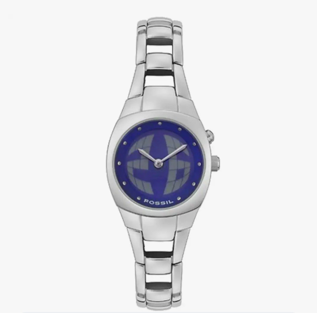 Fossil Damen-Armbanduhr Big Tic ES9846 Blau gebraucht in Dose