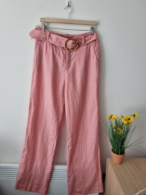 Pink Trousers Zara Wide Leg Rosa Z1975 HIGH-WAIST WIDE-LEG JEANS