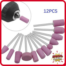 “12PCS Abrasive Polishing Stones – Rotary Tool Mini Drill Bit Set 2.35mm Shank”