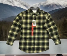 Vintage Weatherproof Mens Long Sleeve Shirt Medium Flannel Green Plaid Soft NWT